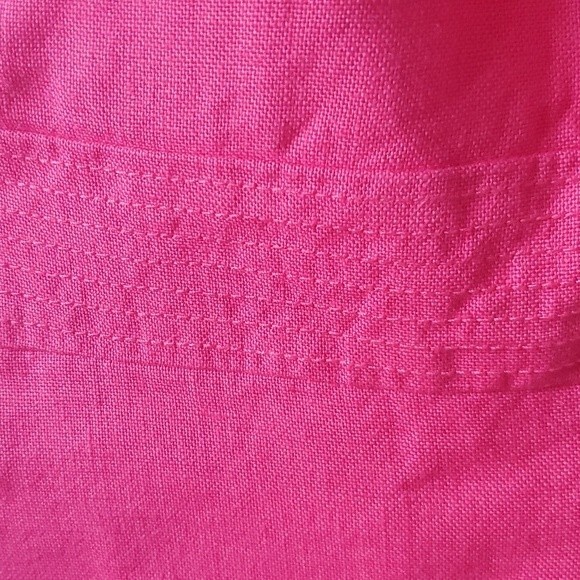 TALBOTS CLASSIC SLEEVELESS FIT & FLARE DRESS PINK CORAL 100% IRISH LINEN CAREER - Picture 3 of 9